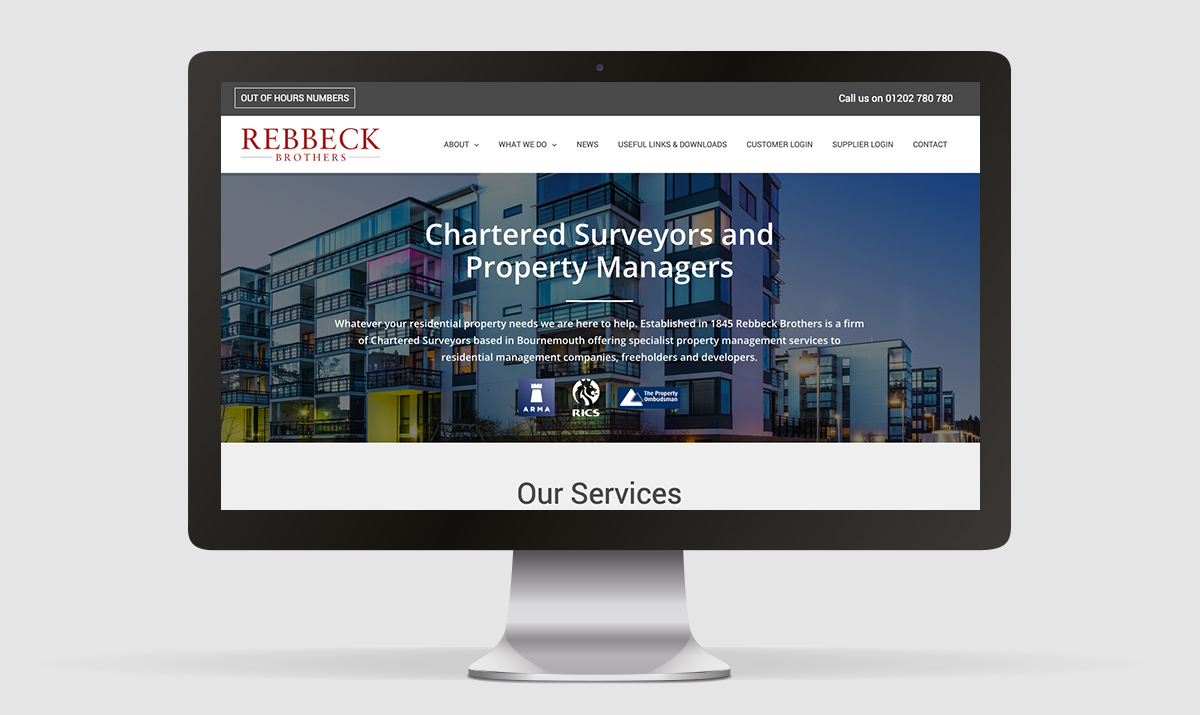 Rebbecks Brothers 2019 website home page