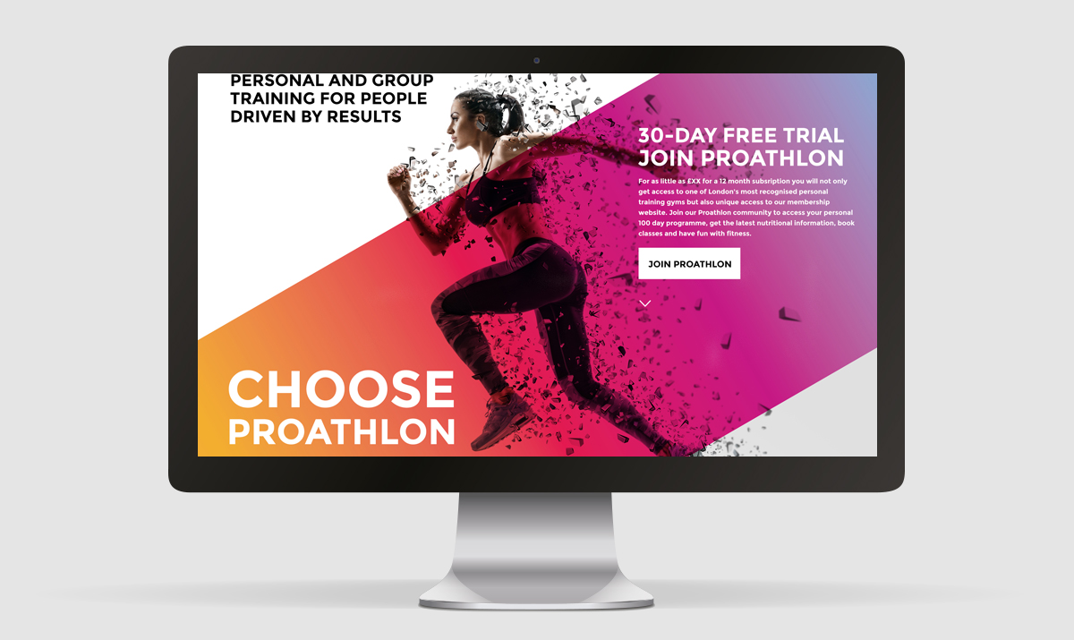 Proathlon Home Page Design